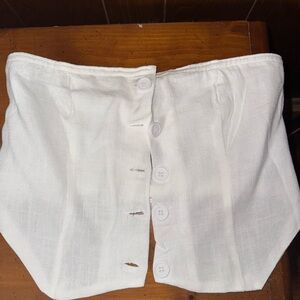 White Button-Up tube Top